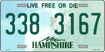 NH license plate 3383167