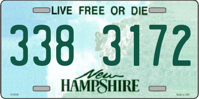 NH license plate 3383172