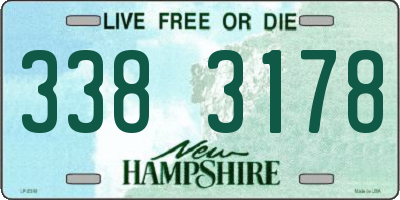 NH license plate 3383178