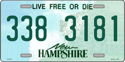 NH license plate 3383181