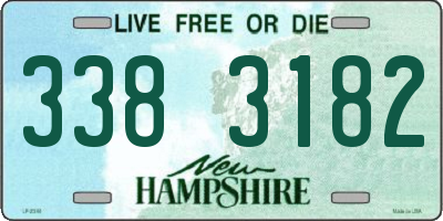 NH license plate 3383182