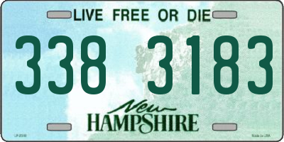 NH license plate 3383183