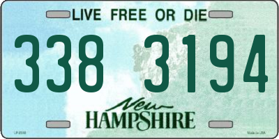 NH license plate 3383194