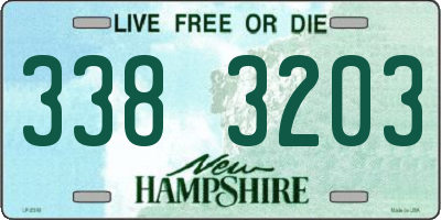 NH license plate 3383203