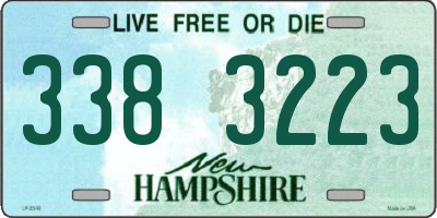NH license plate 3383223