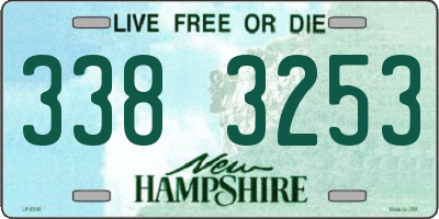 NH license plate 3383253