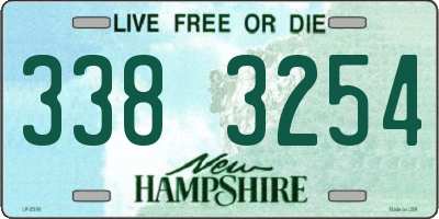 NH license plate 3383254