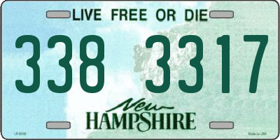 NH license plate 3383317