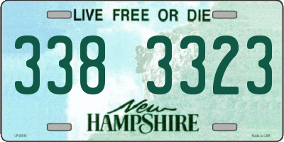 NH license plate 3383323