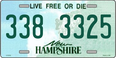 NH license plate 3383325
