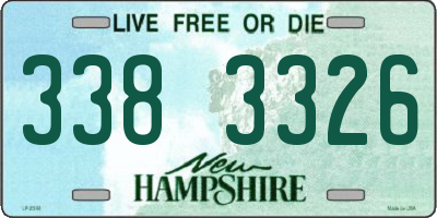 NH license plate 3383326