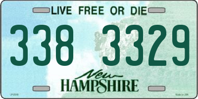 NH license plate 3383329