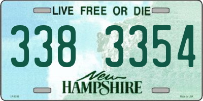 NH license plate 3383354