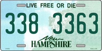 NH license plate 3383363