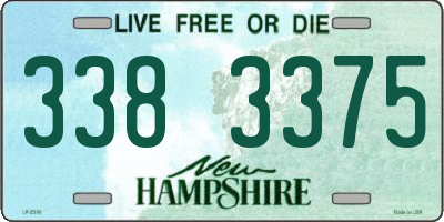NH license plate 3383375