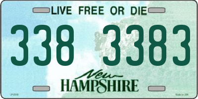 NH license plate 3383383