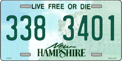 NH license plate 3383401