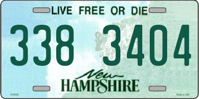NH license plate 3383404