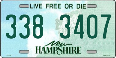 NH license plate 3383407
