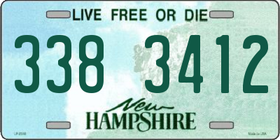 NH license plate 3383412