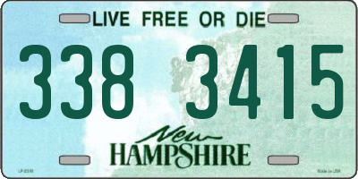 NH license plate 3383415