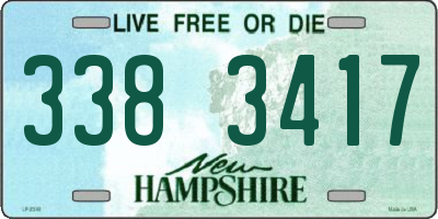 NH license plate 3383417