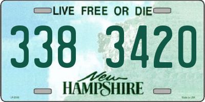 NH license plate 3383420