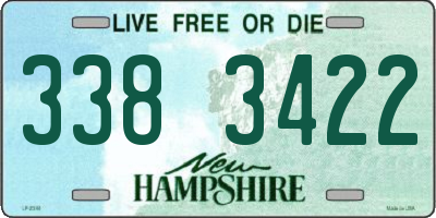NH license plate 3383422