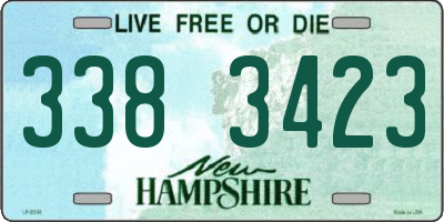 NH license plate 3383423