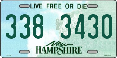 NH license plate 3383430