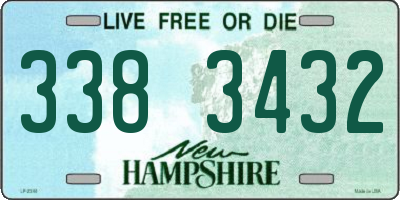 NH license plate 3383432