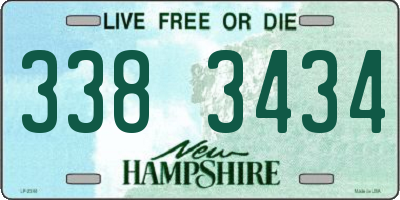NH license plate 3383434