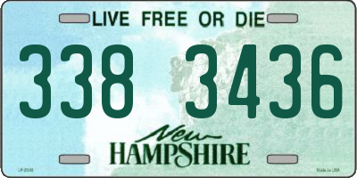 NH license plate 3383436