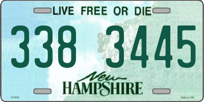NH license plate 3383445