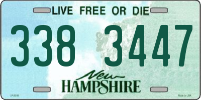 NH license plate 3383447