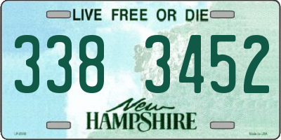 NH license plate 3383452