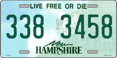 NH license plate 3383458