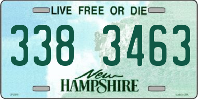 NH license plate 3383463