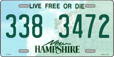NH license plate 3383472