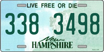 NH license plate 3383498