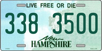 NH license plate 3383500