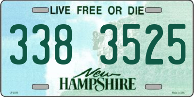 NH license plate 3383525