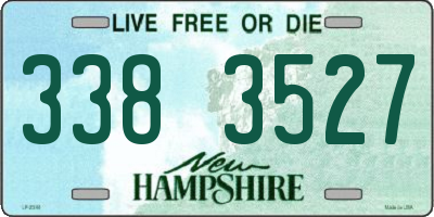 NH license plate 3383527