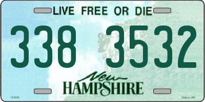 NH license plate 3383532