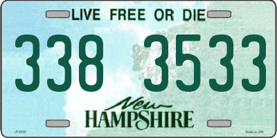 NH license plate 3383533