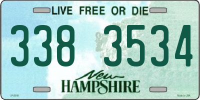 NH license plate 3383534