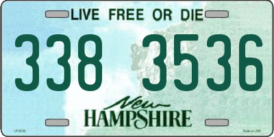 NH license plate 3383536