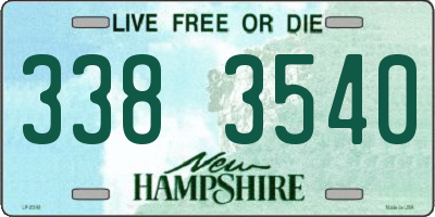 NH license plate 3383540