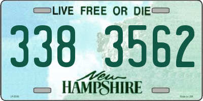 NH license plate 3383562