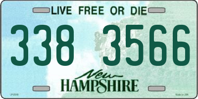 NH license plate 3383566